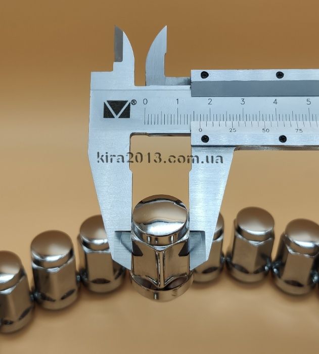 Колесная гайка М12х1,25 М12х1,5 хром конус ключ 17 для узких отверстий