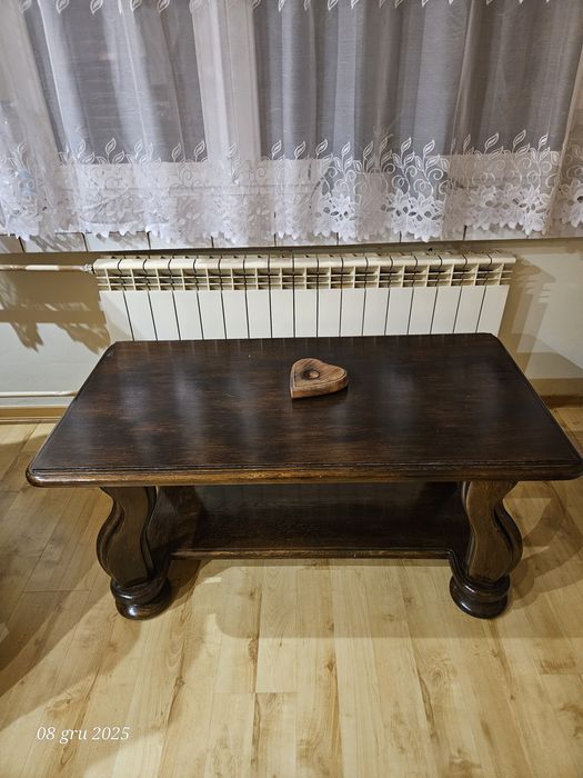 Stolik kawowy dębowy ciemny brąz