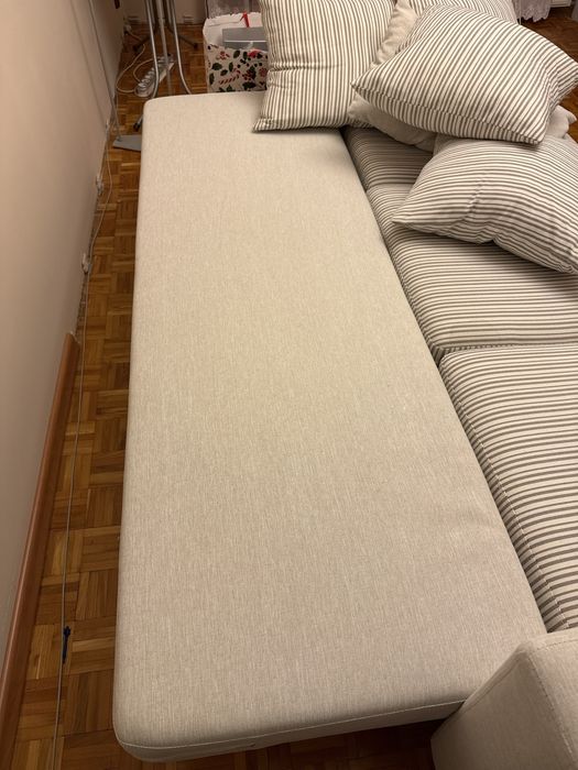 Kanapa Agata meble beżowa paseczki