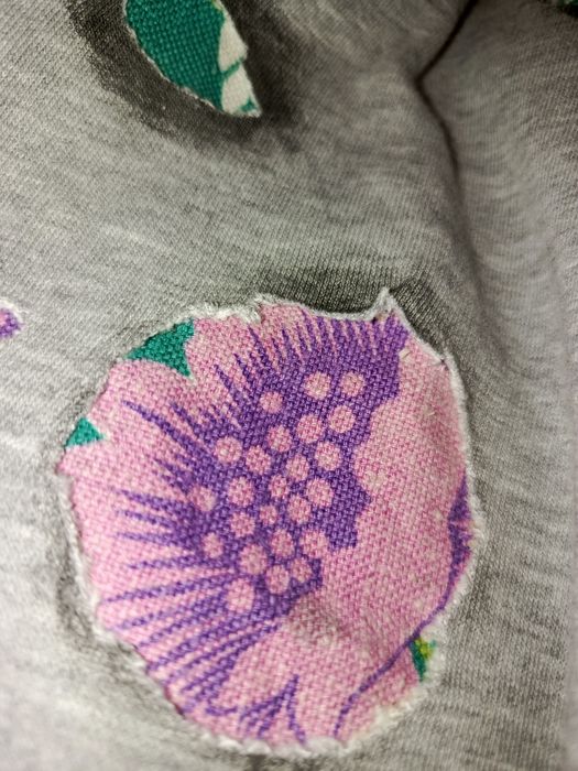 Hoodie popielata melange kaptur kangur ręcznie wykonana