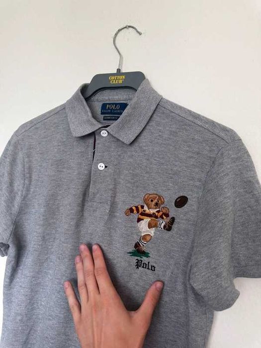 Polo Ralph Lauren Polo Bear Rugby – szare polo 100% bawełna NOWA