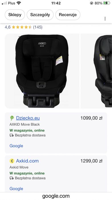 Fotelik samochodowy 9-25 RWF AXKID MOVE (tylem do kieruku jazdy)