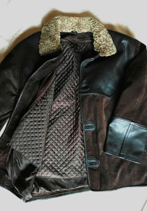 Kurtka skórzana męska jesienno-zimowa