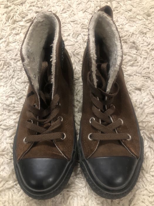 Дитячі утепленні конверси натуральна шкіра 33 розмір