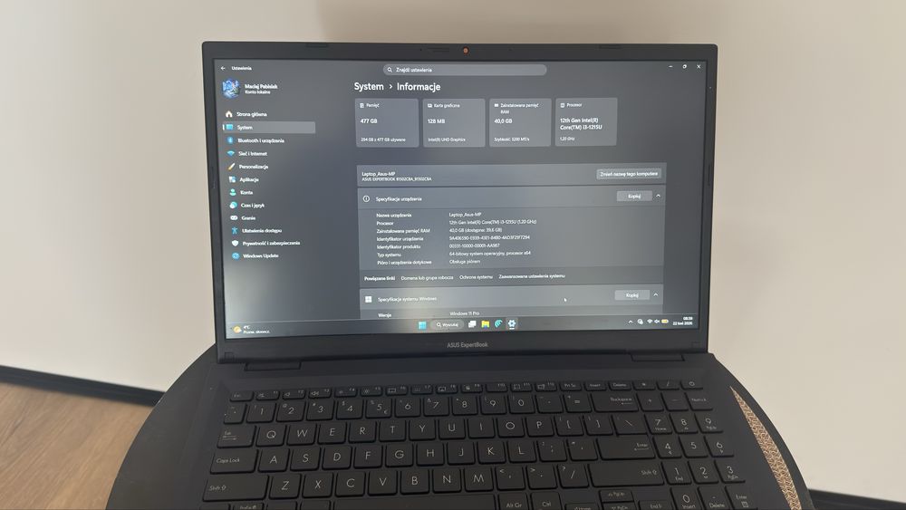 Laptop Asus ExpertBook