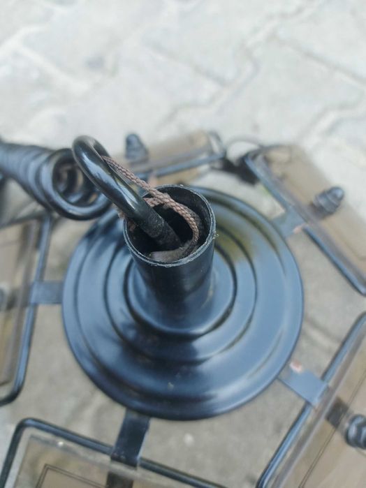 Lampa z lat 90 z witrażami szklana