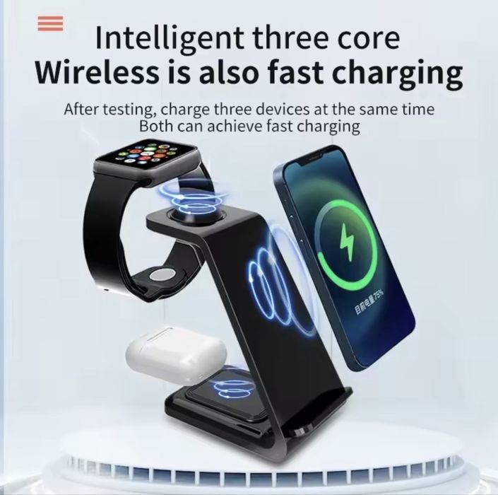 Бездротова зарядка/Беспроводная зарядка iphone android apple watch