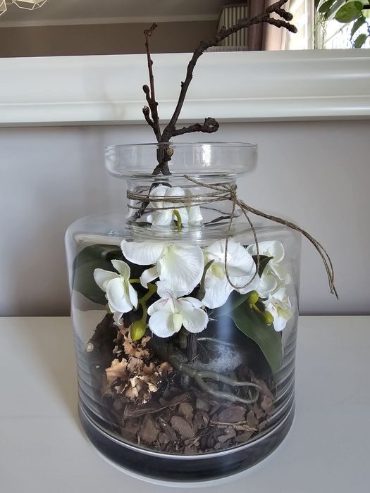 Kompozycja kwiatowa w słoiku duża Kraków