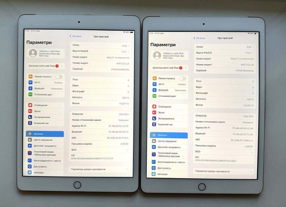 Планшет Apple iPad 7 LTE+WiFi рожевий без блокувань з картою