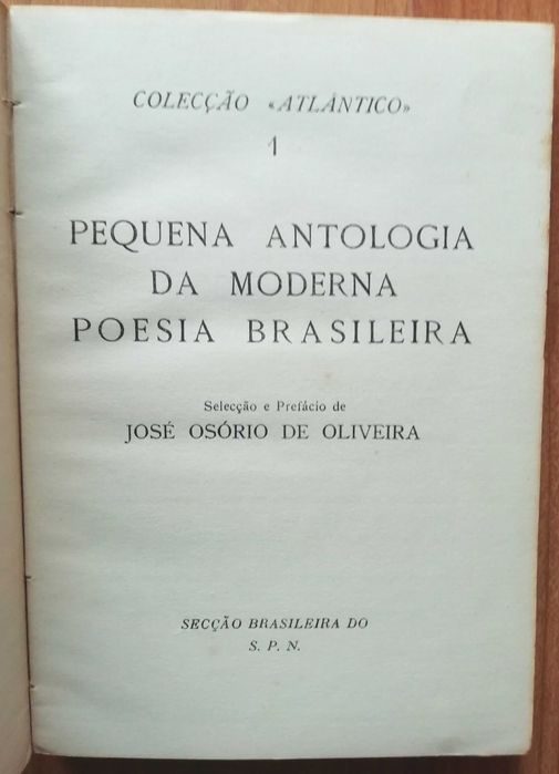 Pequena Antologia da Moderna Poesia Brasileira