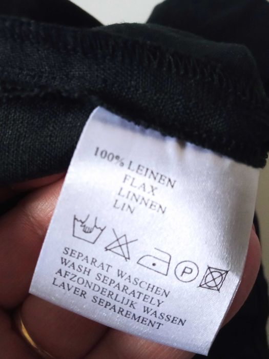 Brookshire czarna koszula damska 100% len r 38