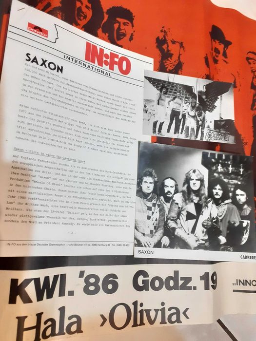 Saxon Hala Olivia 1986 Iron Maiden Judas Priest