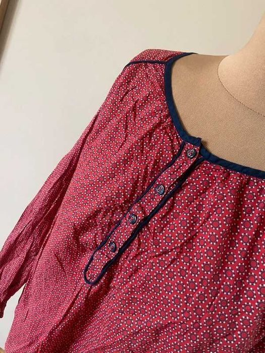 Wzory bluzka koszulowa bawelna bordo xxl 44 46 +size koszula basic