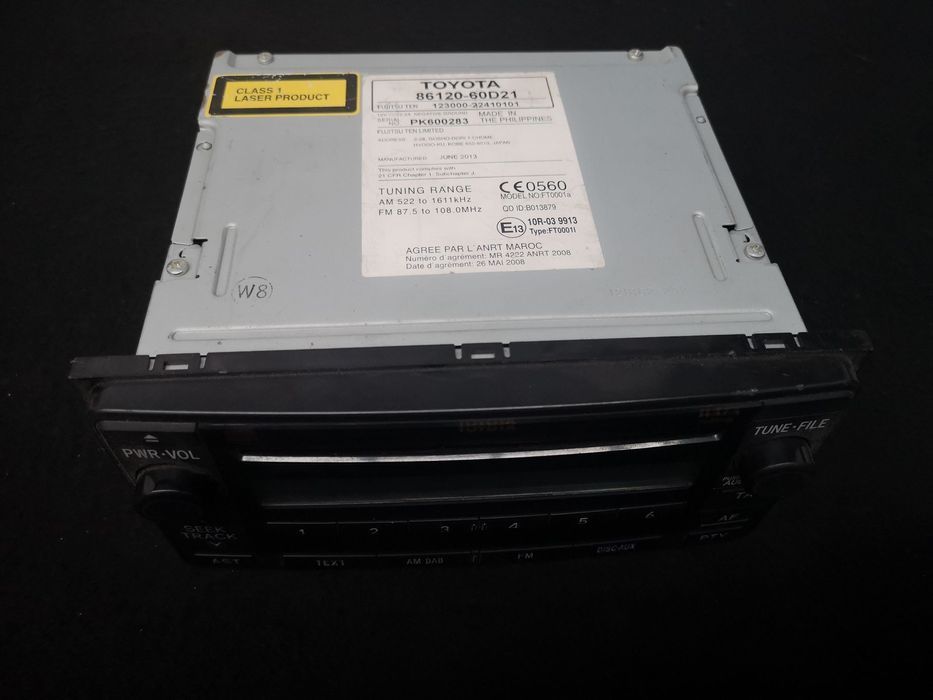 Radio  CD FM DAB MP3 WMA Media  Originais  FUJITSU TEN TOYOTA LAND    EPC