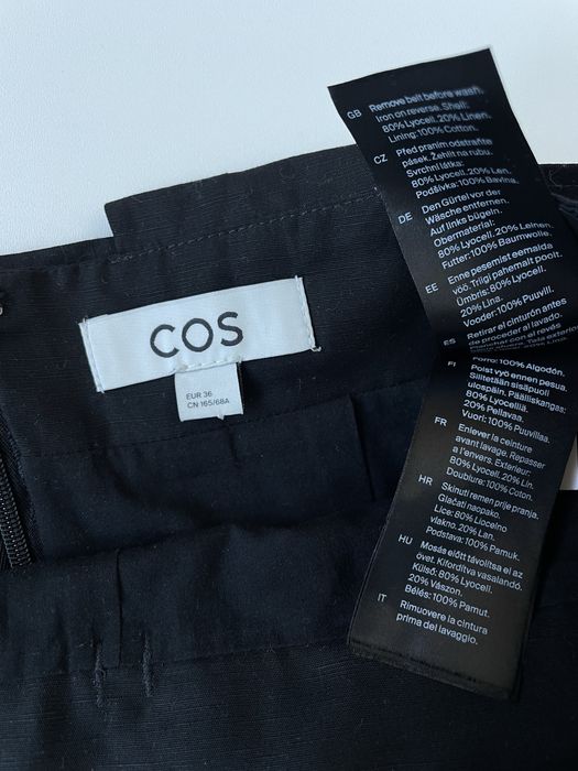 Чорна спідниця Cos юбка миди мини