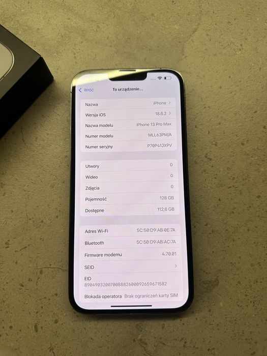 Apple iPhone 13 pro max space gray 128GB