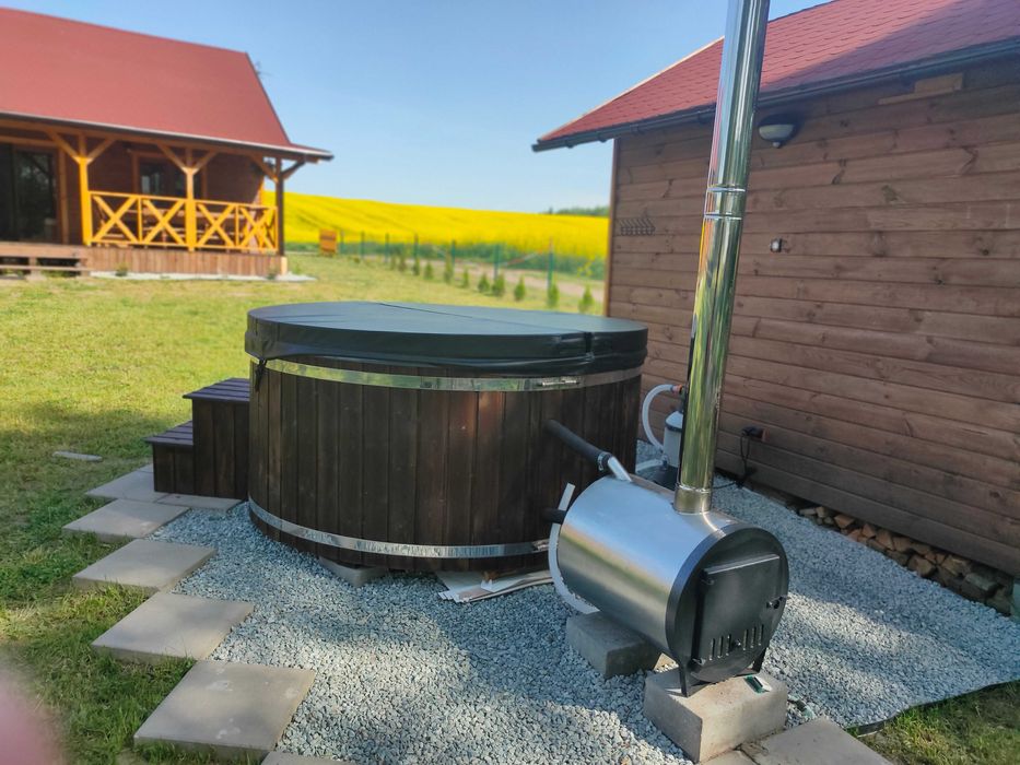 Ferie Walentynki Wakacje domki  całoroczne nad jeziorem  , balia