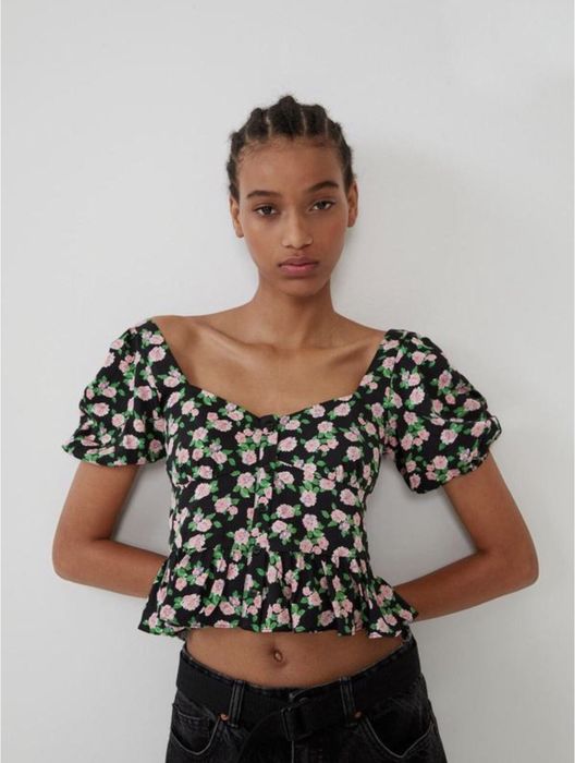 Топ блуза Zara Xs, 100% вискоза