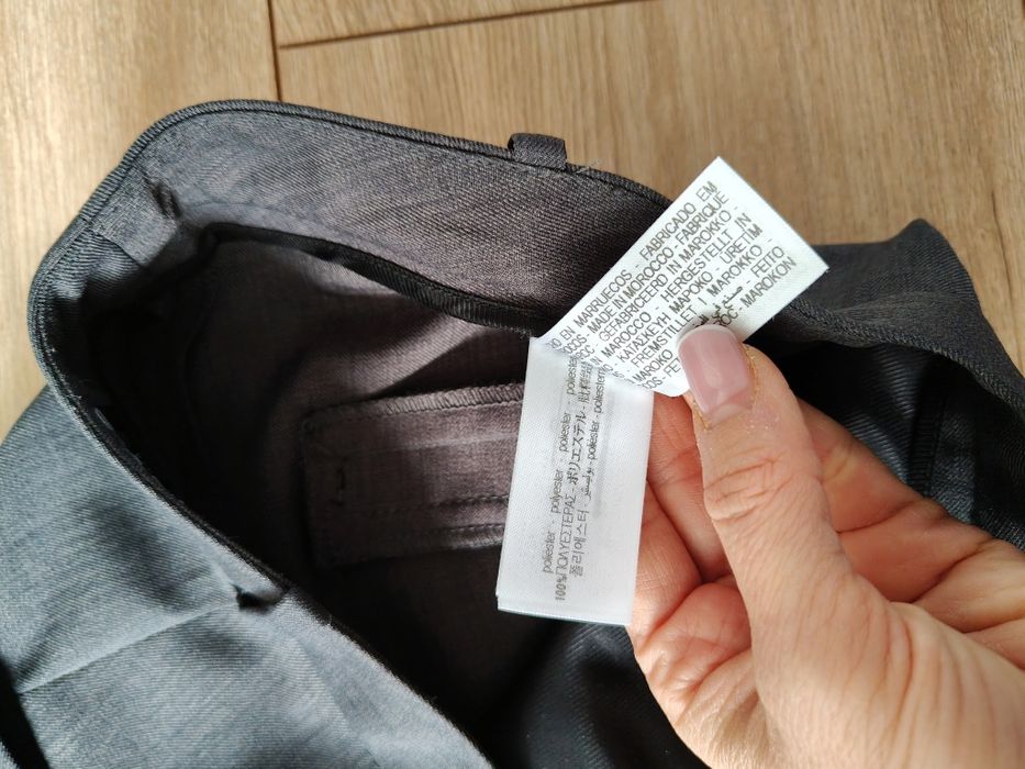 Zara klasyczne szare spodnie szerokie. XS nowe