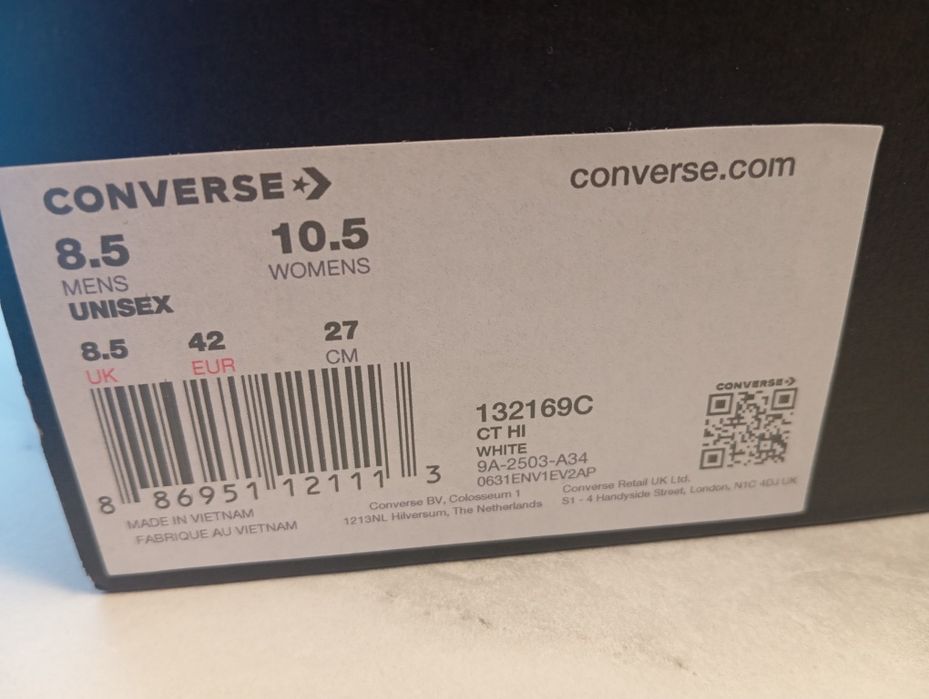 Converse Chuck Taylor All Star Leather High Top 42