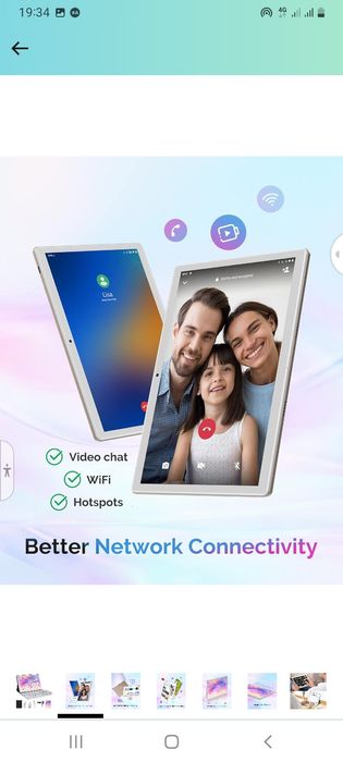 Tablet Android com teclado e rato