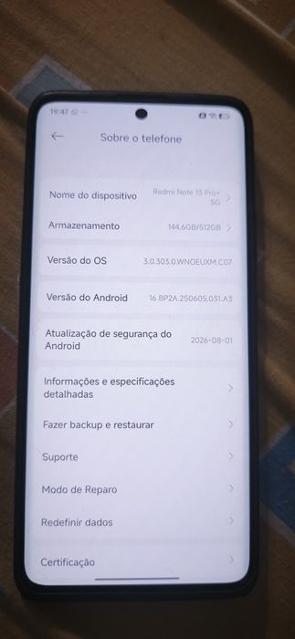 Xiaomi Redmi Note 13 pro+ 5G  512 GB de memória e 24 GB  RAM