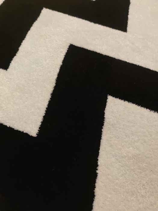 Dywan, jodełka, czarno-biały wzór, 160 cm x 226 cm
