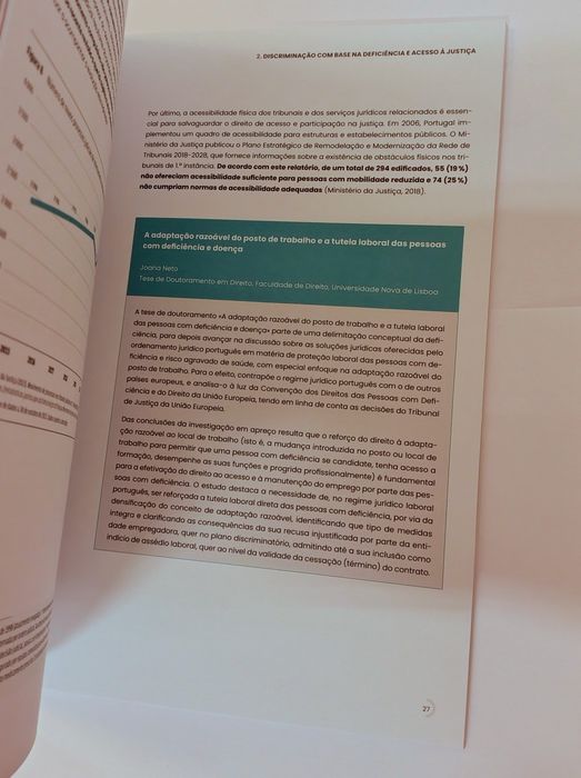 Pessoas com deficiência em Portugal: indicadores de Direitos Humanos