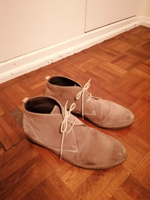 Botins camurça creme 38