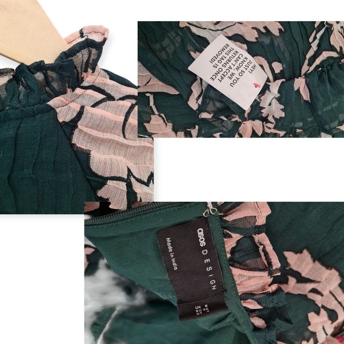 Nowa Sukienka Maxi ASOS Plisowana butelkowa zielen 36 s studniówkę