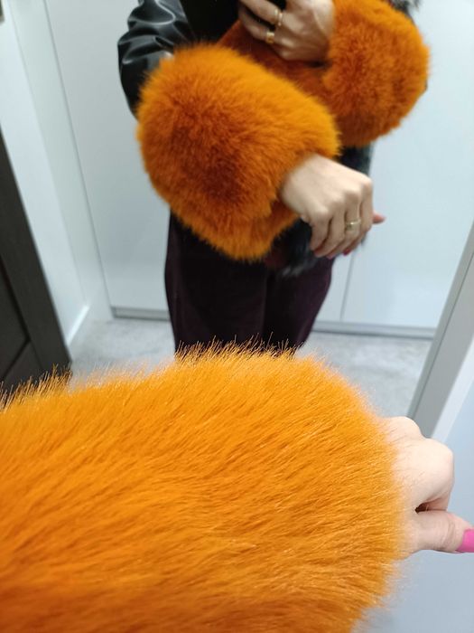 Nowa kurtka eko skóra z lisem