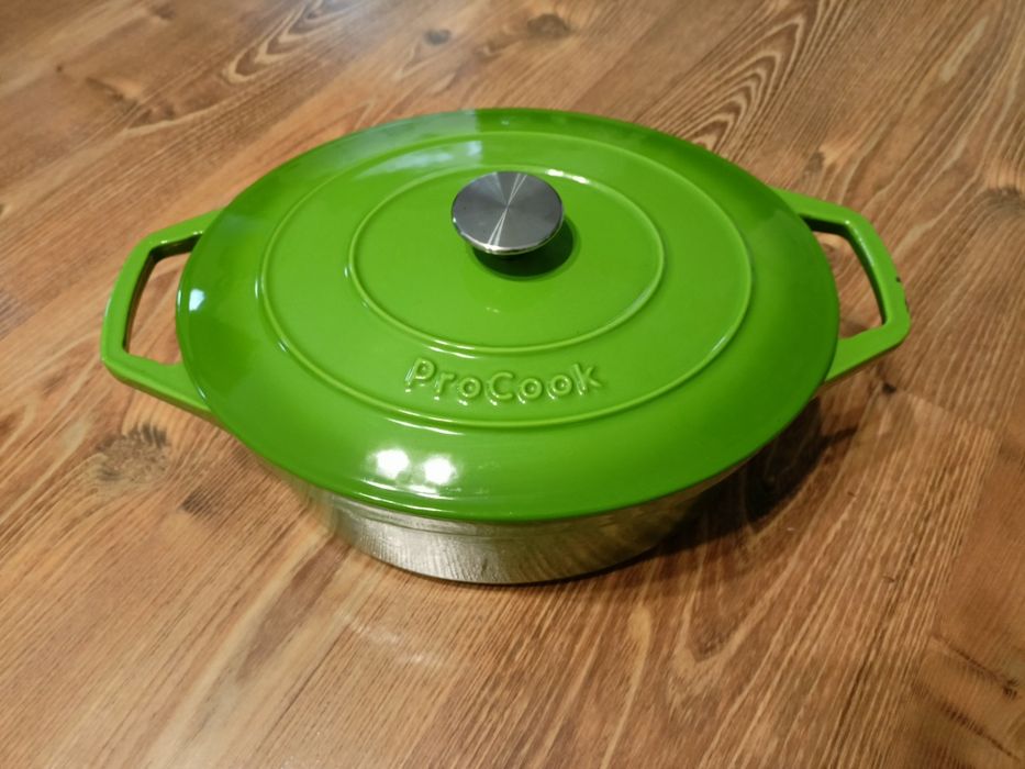 ProCook żeliwna emaliowana brytfanna gęsiarka brytfanka do zapiekania