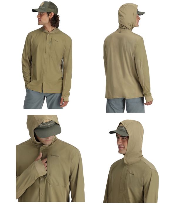 Літня чоловіча сорочка-худі Simms Intruder Hoody Bay Leaf UPF30