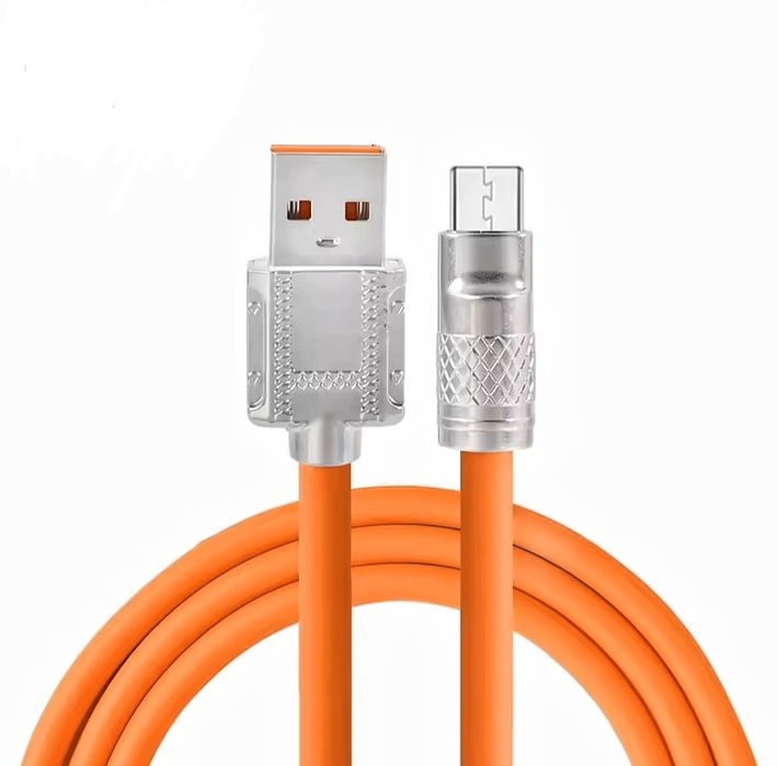 Kabel USB-C 120W / 6A – Super szybkie ładowanie, silikonowy, 2 metry,
