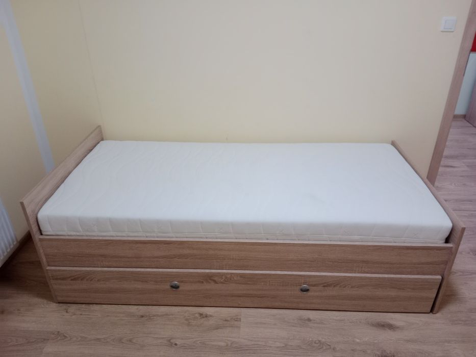 Łóżko BRW 90x200cm z wysuwanym łóżkiem