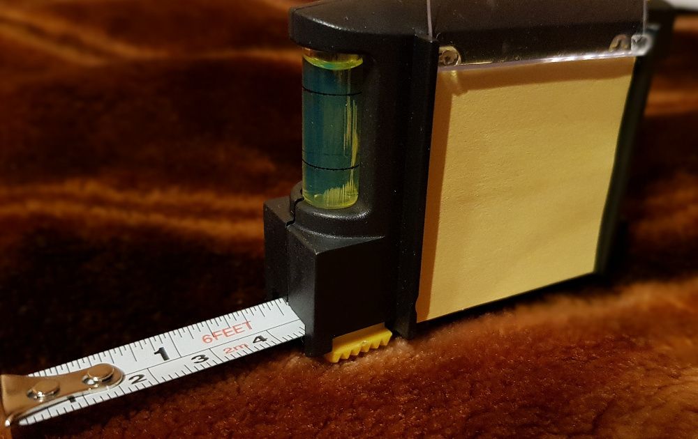 Miara stalowa poziomnica poziomica notes długopis gadget gadzet 2m