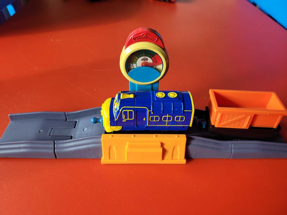 Chuggington Stacyjkowo zabawka waga lokomotywa Bruno z wagonem