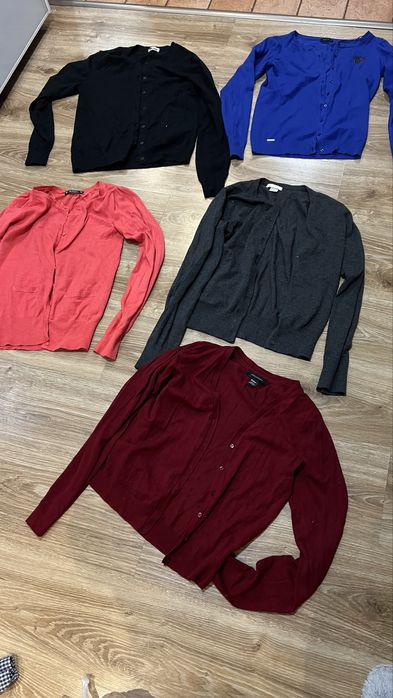 5 szt kardigan lekki cienki damski 34xs dziewczynka 158 cm