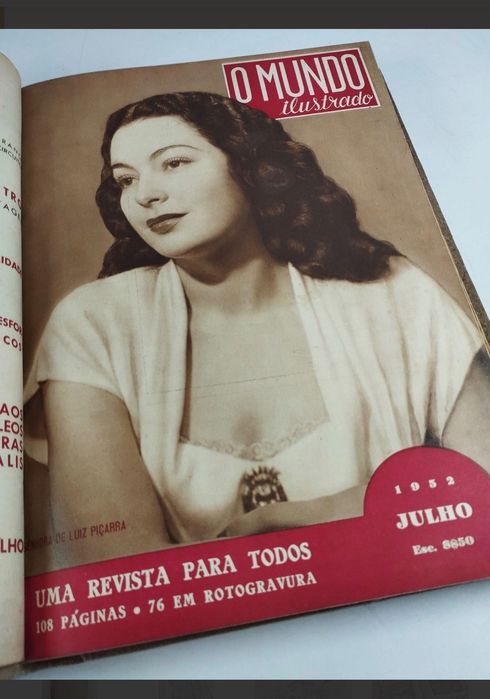 O Mundo Ilustrado – Ano I Completo (Junho a Dezembro de 1952) – Encadernação da época