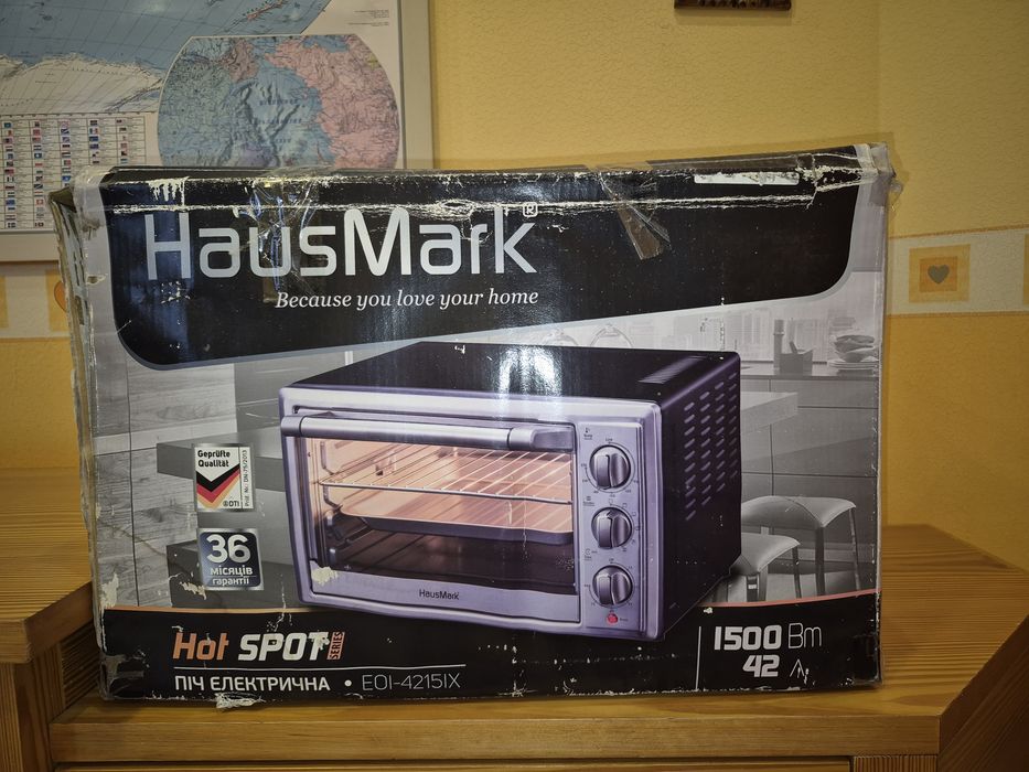 Піч електрична HausMark Hot Spot EOT-4215IX (1500 Вт, 42 л)
