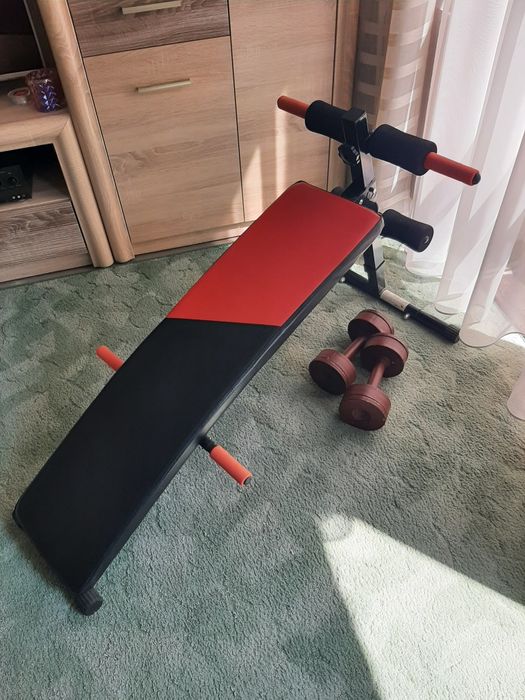 Ławeczka do świczeń plus hantle