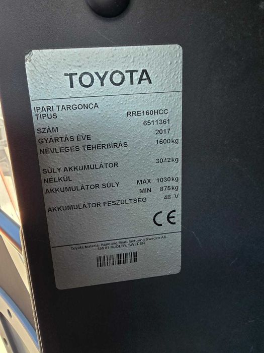 Toyota RRE160HCC rok 2017 do wąskich korytarzy