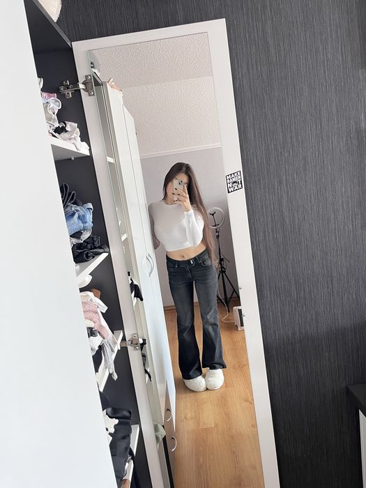 Jeansy Bootcut Flare z niskim stanem