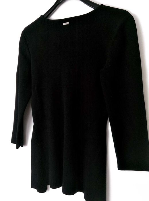 Czarna damska bluzka bluza sweter longsleeve długi rękaw gruba ciepła