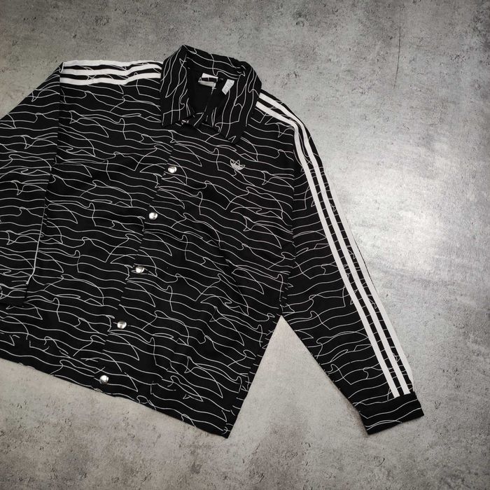 MĘSKA NOWA Kurtka Premium Adidas Wzorki Rozpinana 3 Paski Originals