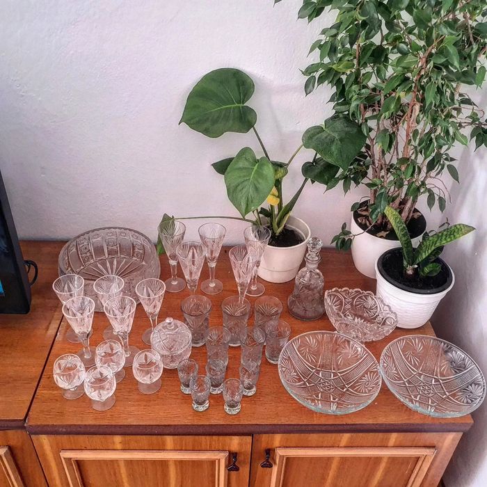 Zestaw kryształów PRL 31 sztuk