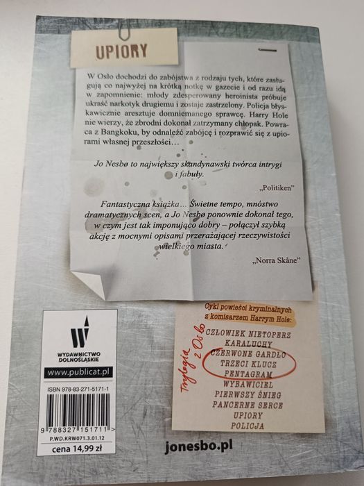 Książka Jo Nesbø Upiory