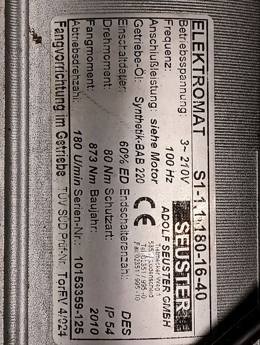 Gfa ts 961 automat do bramy rolowanej