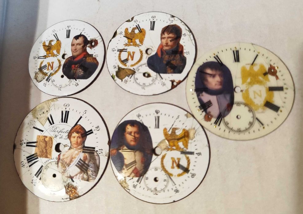 Zestaw 5 tarcz do zegarków kieszonkowych - Napoleon Bonaparte