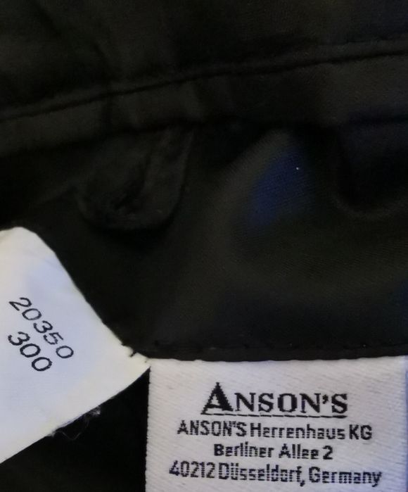 Anson's - piękna czarny wełniany plaszcz roz. 38 - FC Schalke 04